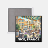 Outdoor Café in Nice Frankrijk Mok Magneet (Voorkant / Achterkant)