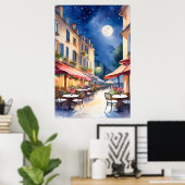 Outdoor Cafe Poster (Thuiskantoor)