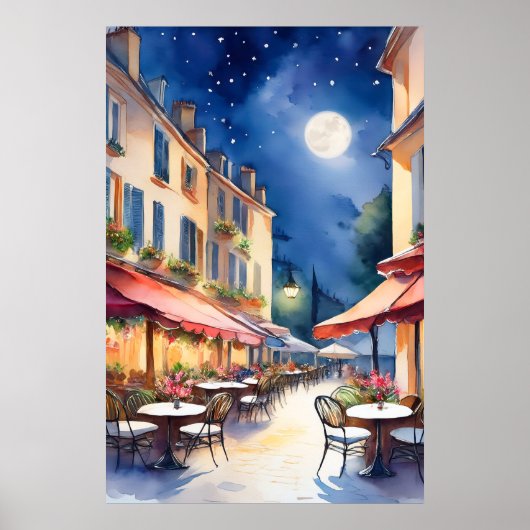 Outdoor Cafe Poster (Voorkant)