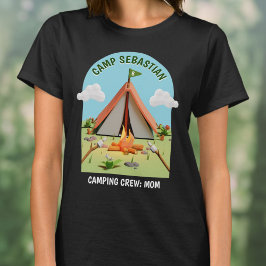 Outdoor Campfire Camping Crew Mom Verjaardagsfeest T-shirt