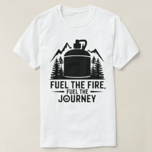 Outdoor Camping Brandstof Vuur Reizen Adventure De T-shirt