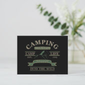 Outdoor camping camper leven feestdagenkaart (Staand voorkant)