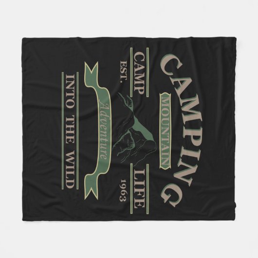 Outdoor camping camper leven fleece deken (Voorkant (Horizontaal))