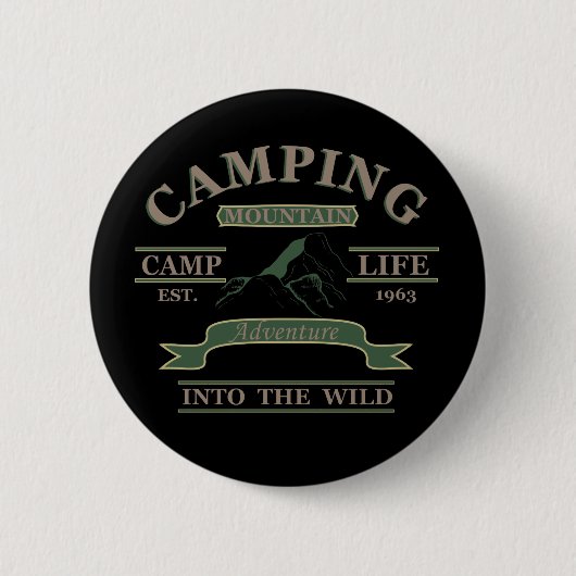Outdoor camping camper leven ronde button 5,7 cm (Voorkant)