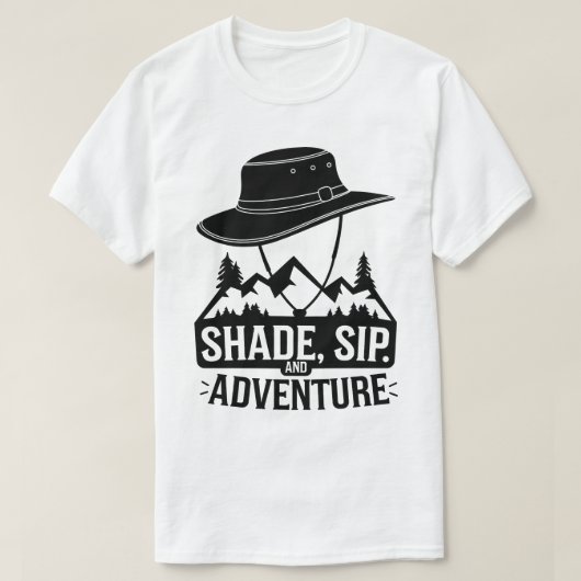 Outdoor Camping Pet Mountains Adventure Art T-shirt (Design voorkant)