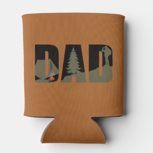 Outdoor camping vader blij camper blikjeskoeler (Achterkant)