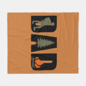 Outdoor camping vader blij camper fleece deken (Voorkant (Horizontaal))