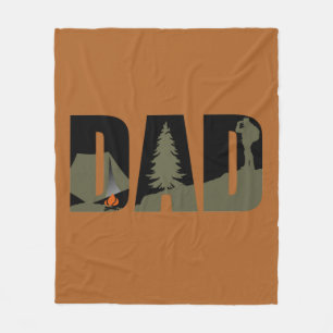 Outdoor camping vader blij camper fleece deken