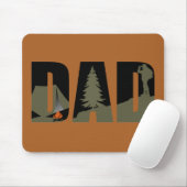 Outdoor camping vader blij camper muismat (Met muis)