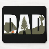 Outdoor camping vader blij camper muismat (Voorkant)