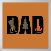 Outdoor camping vader blij camper poster (Voorkant)