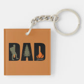 Outdoor camping vader blij camper sleutelhanger (Achterkant)