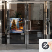 Outdoor Christmas Window Cling Raamsticker (Kantoordeur)