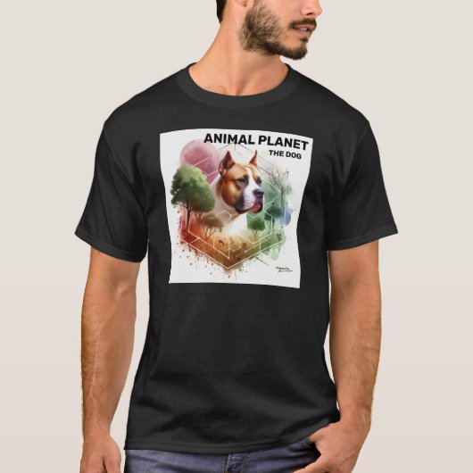 Outdoor Dog in Natuur Printe - Animal Art T-shirt (Voorkant)