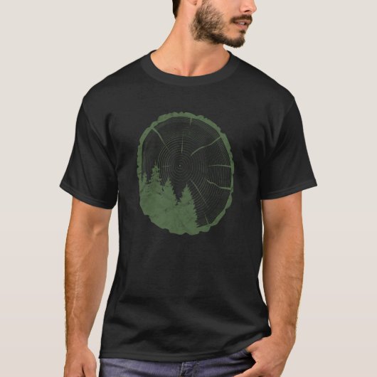 Outdoor Fashion Style Dark Green Grunge Gorpcore T-shirt (Voorkant)