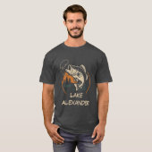 Outdoor Fisherman Custom Lake Gevist T-shirt (Voorkant volledig)