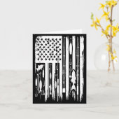 Outdoor Fishing American Flag Fisherman Fish Lover Kaart (Gele Bloem)