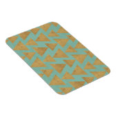 Outdoor Geo Step | Gold & Teal Pattern Magneet (Rechterzijde)