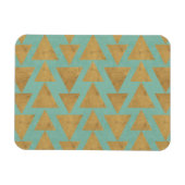 Outdoor Geo Step | Gold & Teal Pattern Magneet (Horizontaal)