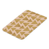 Outdoor Geo Step | Goud & koraal geometrisch patro Magneet (Linkerzijde)