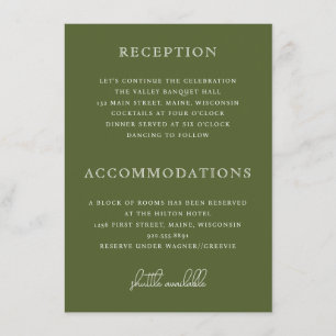 Outdoor Gevist Lure Hooks Green Wedding Insert Informatiekaartje