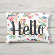 Outdoor Hallo Floral Pillow