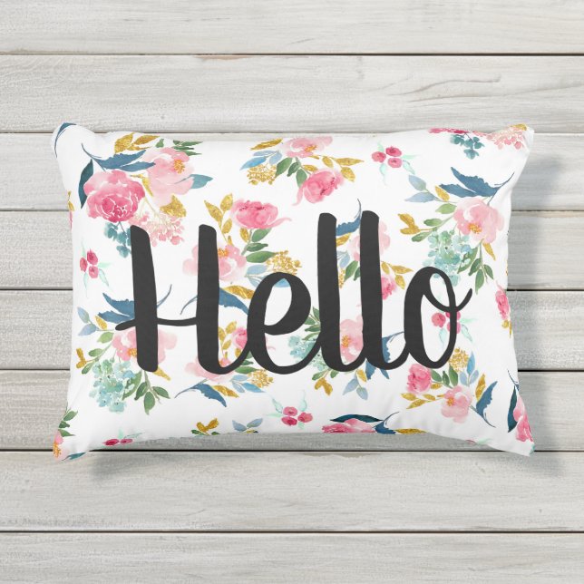 Outdoor Hallo Floral Pillow Buitenkussen (Voorkant)