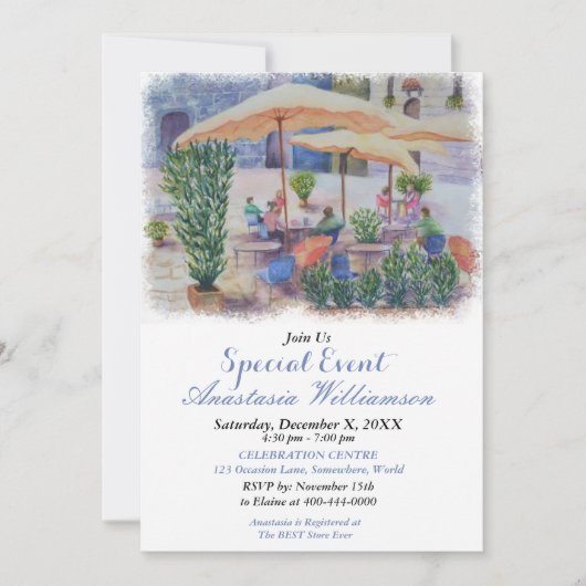 OUTDOOR HOUSE PARTY EVENT UITNODIGEN KAART (Voorkant)