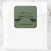 Outdoor Hunting Guide Service Professional Square Vierkante Sticker (Tas)