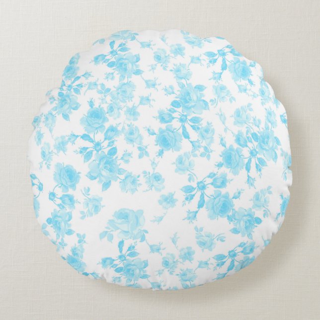 Outdoor Kussen Saint Colette Juni Rozen capri blau (Voorkant)