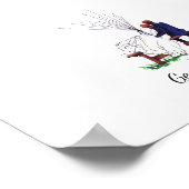 Outdoor Liefde Bruiloft Paar Vingerafdruk Gastenbo Poster (Hoek)