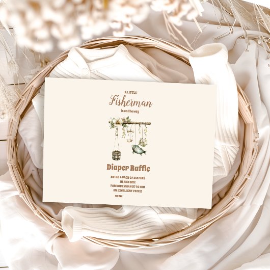 Outdoor Little Fisherman Vist Diapper Raffle Informatiekaartje