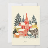 Outdoor Mountain Town Een foto van Kerstmis Feestdagenkaart (Achterkant)