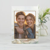 Outdoor Mountain Waterverf Wedding Save the Date (Staand voorkant)