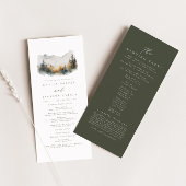 Outdoor Mountain Wedding Order of Events Programma