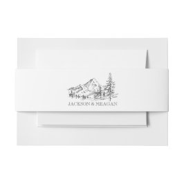 Outdoor Mountain Woodland bruiloft uitnodiging Uitnodigingen Wikkel