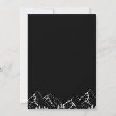 Outdoor Mountains Pine Tree Black Bewaar de datum Kaart (Achterkant)