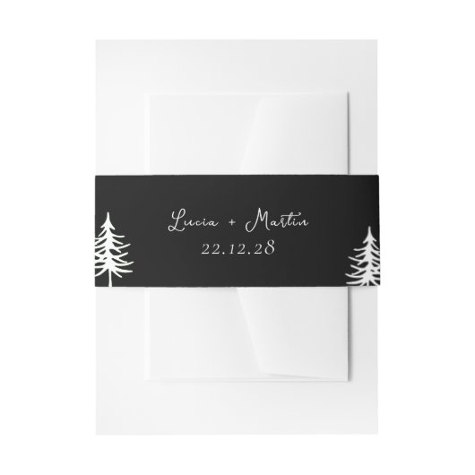 Outdoor Mountains Pine Tree Uitnodigingen Wikkel (Voorkant Voorbeeld)