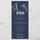 Outdoor Mountains Pine Tree Wedding Menu (Voorkant)