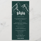 Outdoor Mountains Pine Tree Wedding Menu (Voorkant)