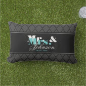 Outdoor Mr en Mrs gooien kussen voor pasgetrouwden (Gras)
