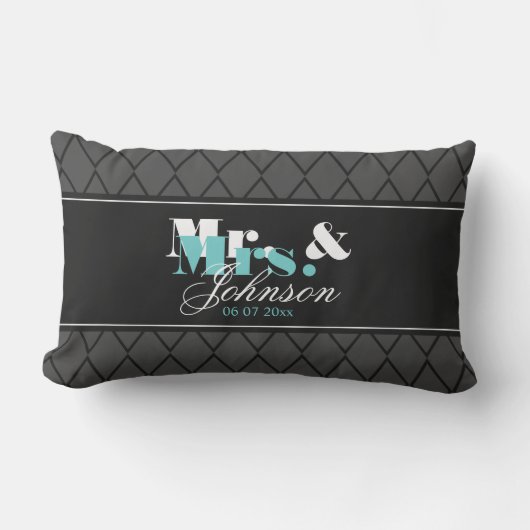 Outdoor Mr en Mrs gooien kussen voor pasgetrouwden (Voorkant)