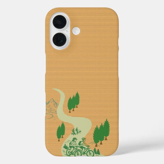Outdoor MTB-renner silhouet ontwerp Case-Mate iPhone Case (Achterkant)