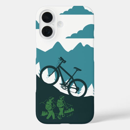 Outdoor MTB-renner silhouet ontwerp Case-Mate iPhone Case (Achterkant)