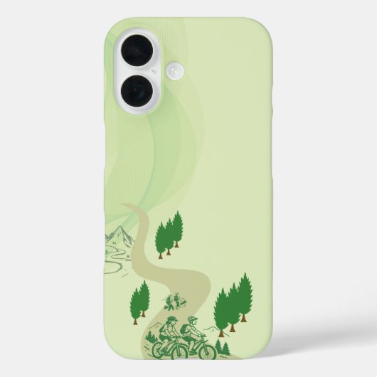 Outdoor MTB-renner silhouet ontwerp Case-Mate iPhone Case (Achterkant)