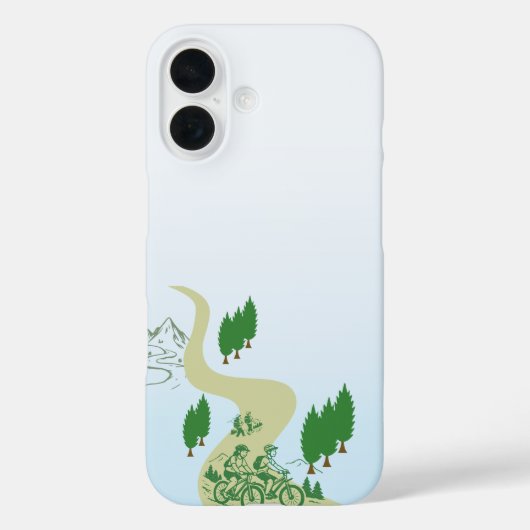 Outdoor MTB-renner silhouet ontwerp Case-Mate iPhone Case (Achterkant)