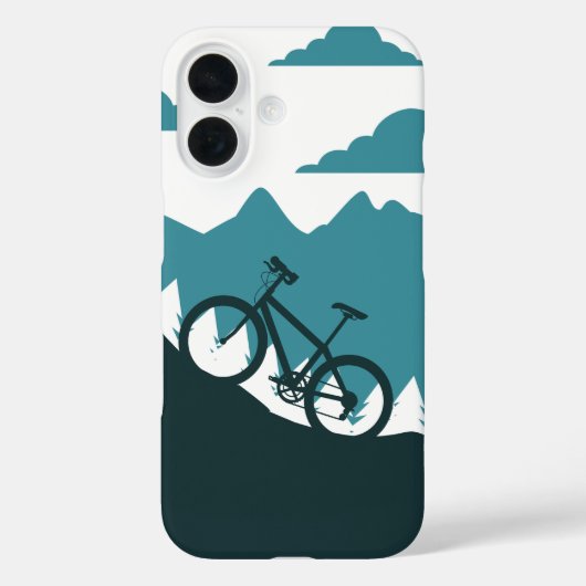 Outdoor MTB-renner silhouet ontwerp Case-Mate iPhone Case (Achterkant)