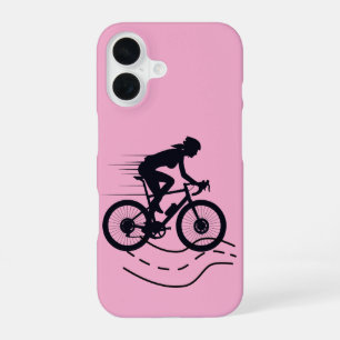Outdoor MTB-renner silhouet ontwerp iPhone 16 Hoesje