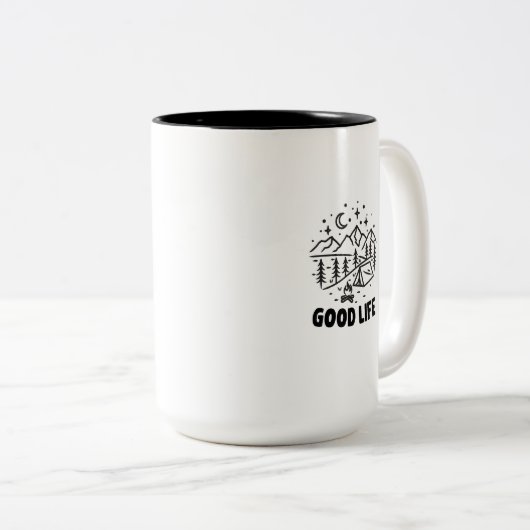 Outdoor Natuur Lover Gift Tweekleurige Koffiemok (Voorkant rechts)