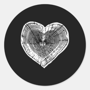 Outdoor Natuur Lover Tree Ring Heart Earth Dag 1 Ronde Sticker
